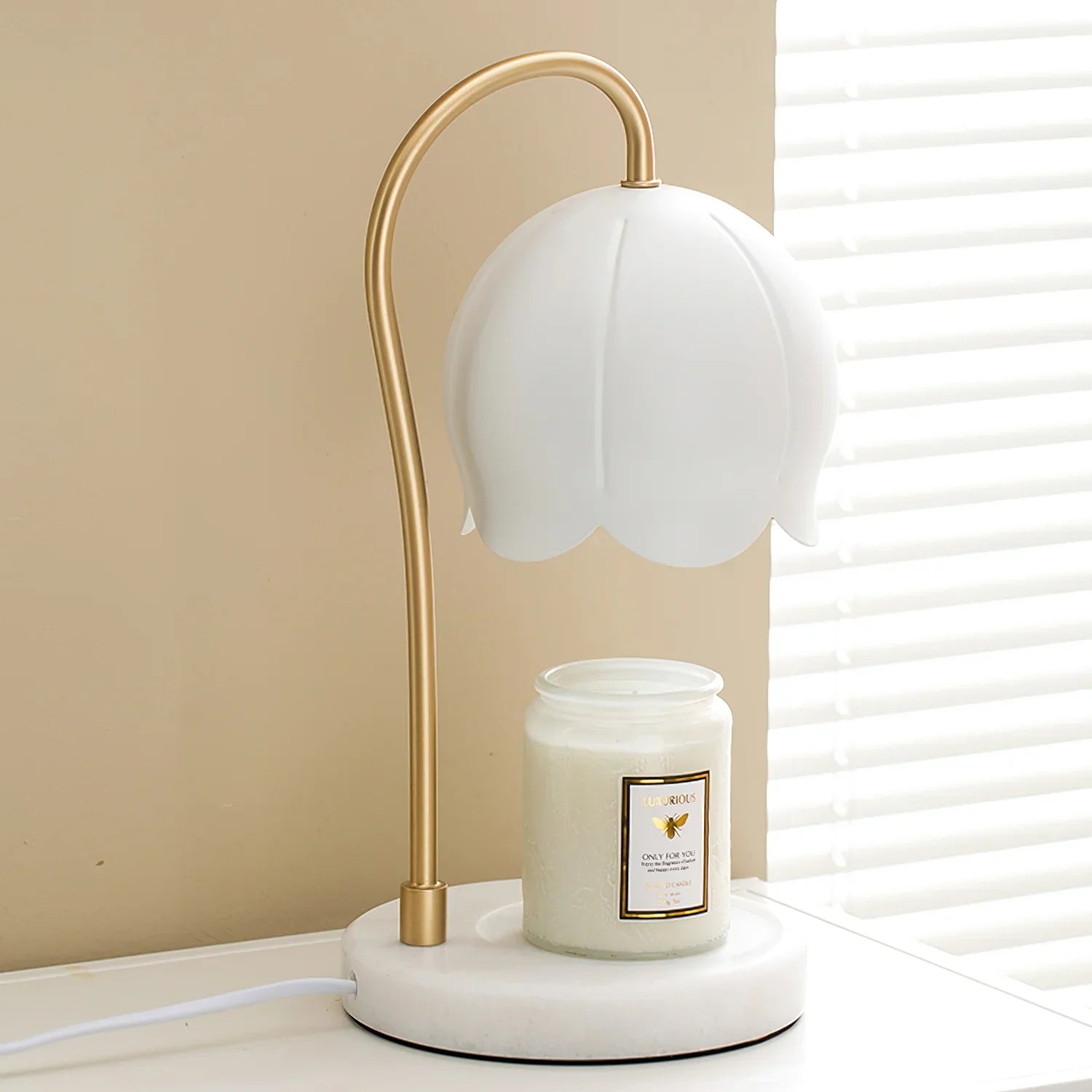 Flower Candle Warmer Lamp
