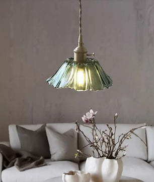Tiffany Lotus Glass Pendant Light for Living Room S08
