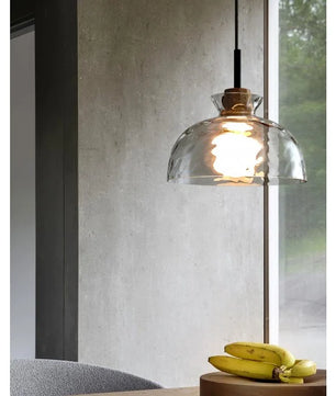 Modern Water Ripple Transparent Glass Pendant Lamp M16