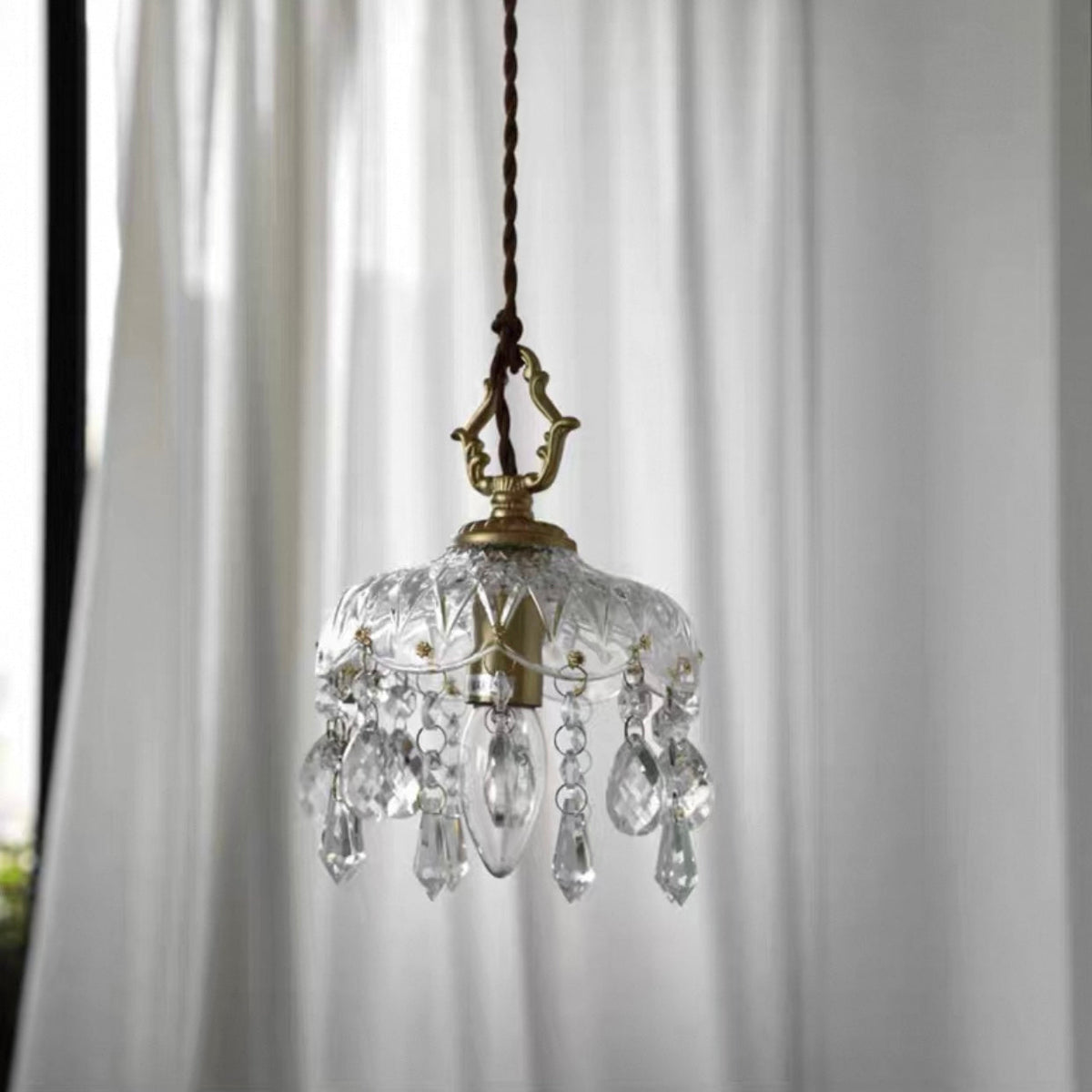 French crystal pendant lamp
