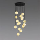 Alabaster Balls Cluster Chandelier