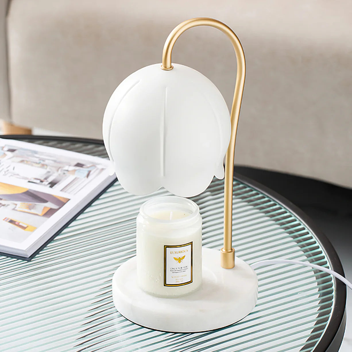 Flower Candle Warmer Lamp