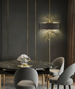 Brass Branch Wall Lamp