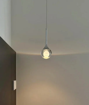 Moon Clear Glass Ball Pendant Light