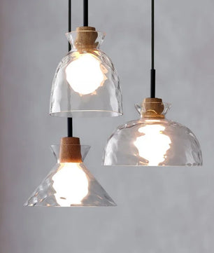 Modern Water Ripple Transparent Glass Pendant Lamp M16