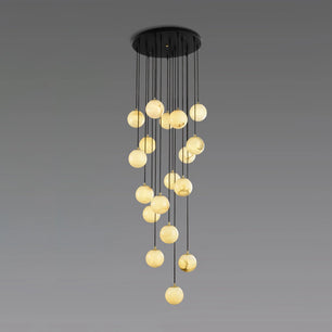 Alabaster Balls Cluster Chandelier