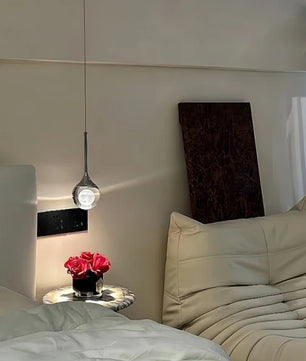 Moon Clear Glass Ball Pendant Light