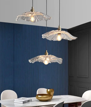 Tiffany Lotus Glass Pendant Light for Living Room S08