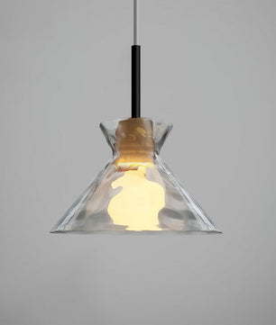 Modern Water Ripple Transparent Glass Pendant Lamp M16
