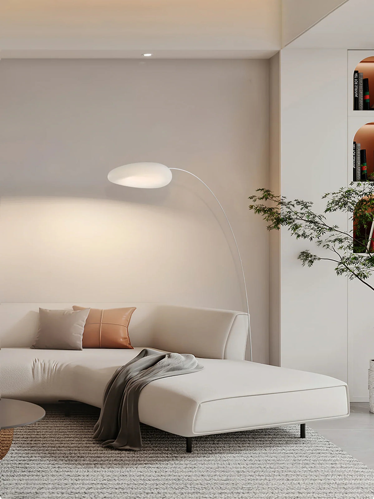 Mr Magoo Floor Lamp – Modern Minimalist Tall Standing Lamp for Living Room, Black & White