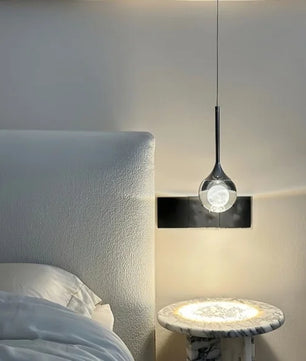 Moon Clear Glass Ball Pendant Light