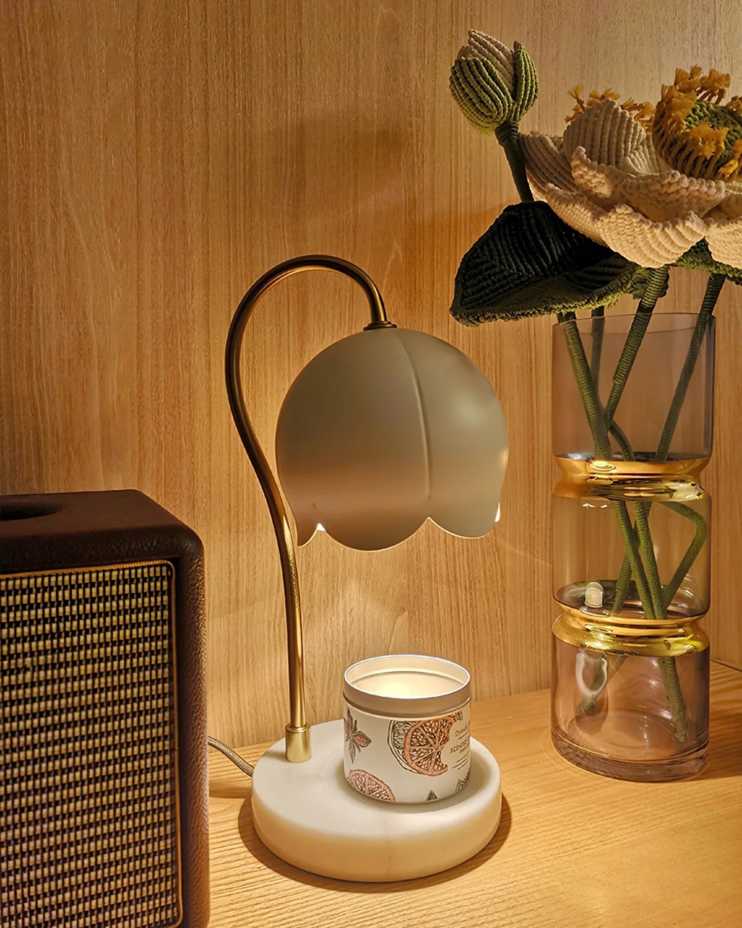 Flower Candle Warmer Lamp