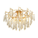 Teardrop Round Crystal Ceiling Lamp
