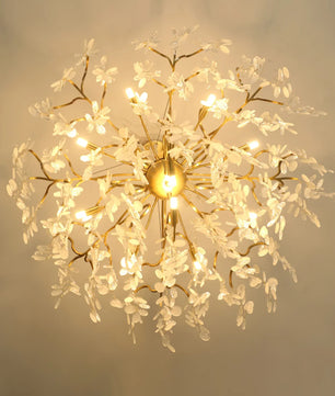 Shiro Noda Round Chandelier – Modern Brass & Glass Globe Ceiling Light for Dining Room
