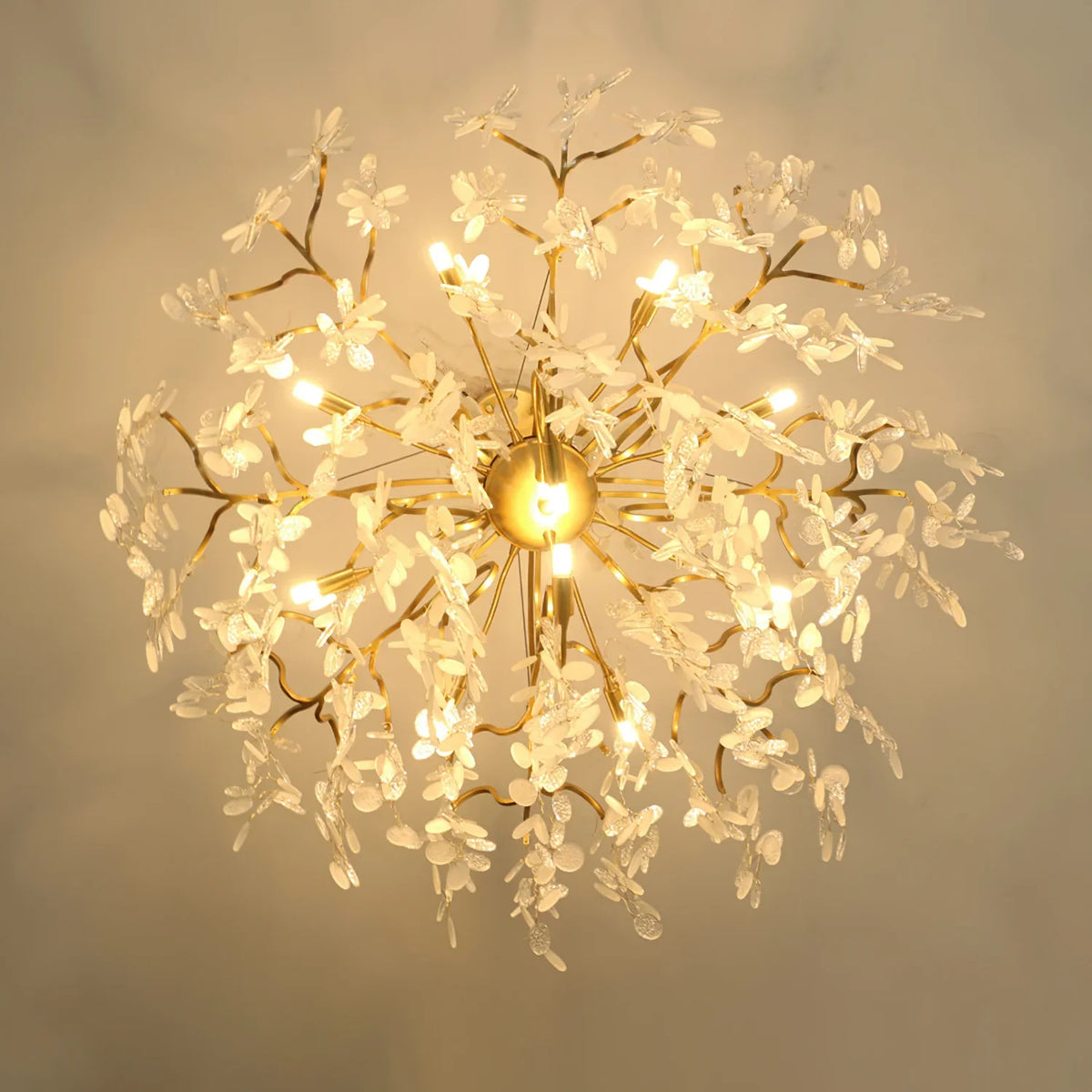 Shiro Noda Round Chandelier – Modern Brass & Glass Globe Ceiling Light for Dining Room