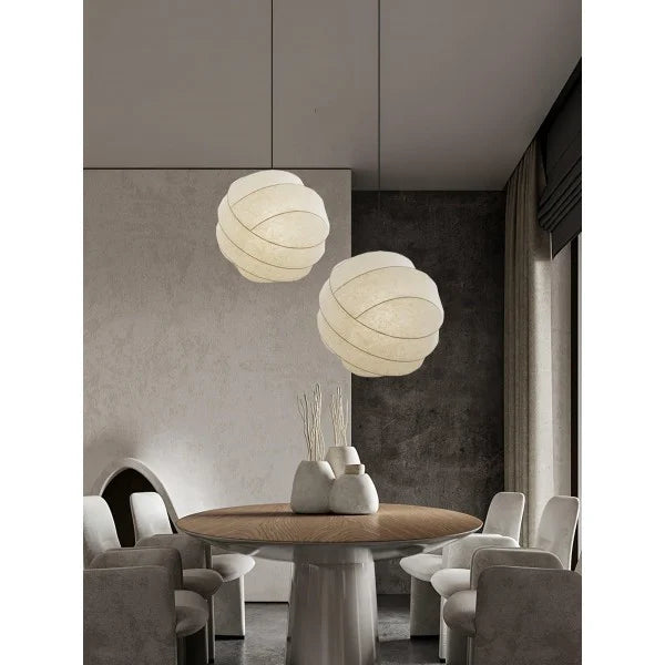Wabi-Sabi Fiber Cocoon Pendant Lamp M400