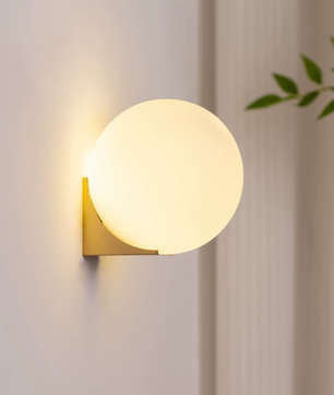 Minimalist Geometric Glass Globe Wall Lamp