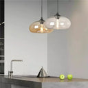 Doughnut glass pendant light