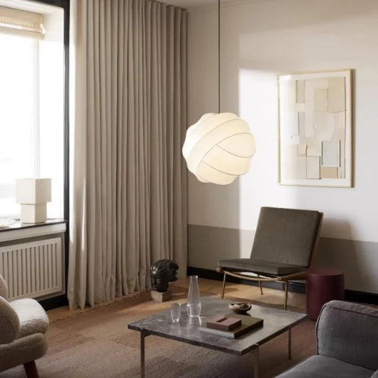 Wabi-Sabi Fiber Cocoon Pendant Lamp M400