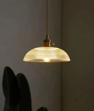 Vintage Copper Bowl Glass Pendant Light S121