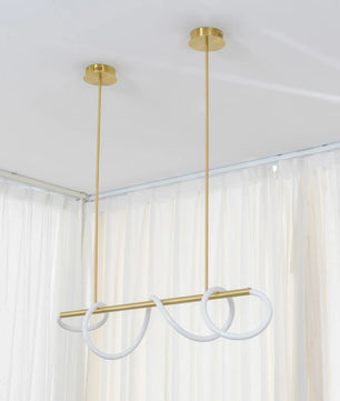 Serpentine Glow Gold Chandelier