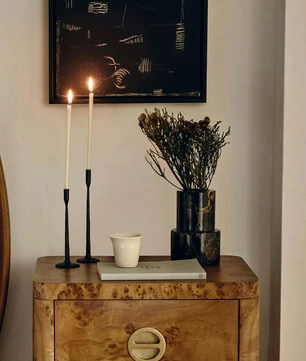 Marquina Columnar Stone Vessel