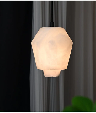 Volterra Alabaster Cylindrical Suspension