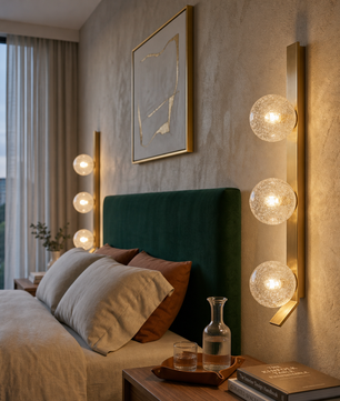 Cristallo Crackle Glass Wall Sconce