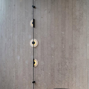 Black Slender Alabaster Wall Lamp