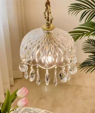 French crystal pendant lamp