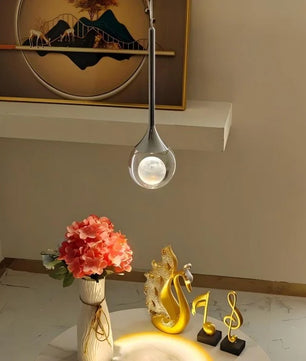 Moon Clear Glass Ball Pendant Light
