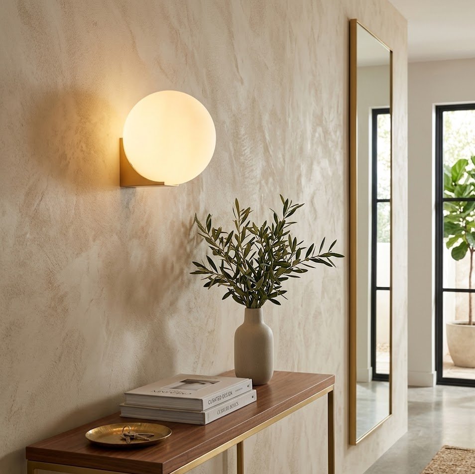 Spherical Geometric Wall Lamp