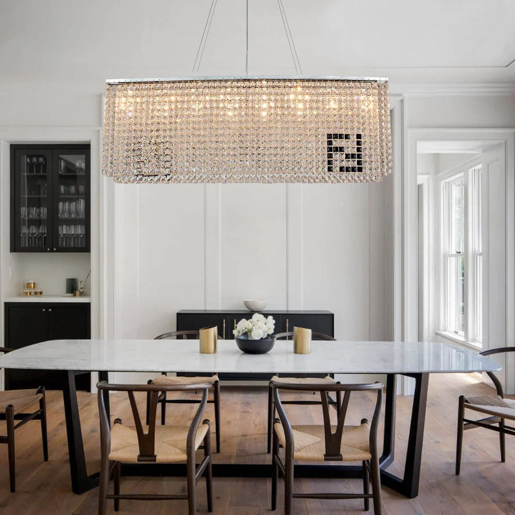Liliana Rectangle Crystal Chandelier