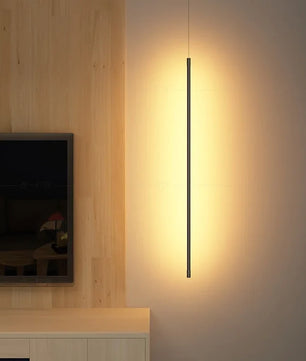 Kitchen Bedside LED Linear Black Pendant Light Fixture