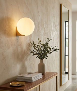 Minimalist Geometric Glass Globe Wall Lamp