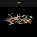 Swallow Chandelier – Modern Gold Ring LED Ceiling Light for Dining Room & Foyer