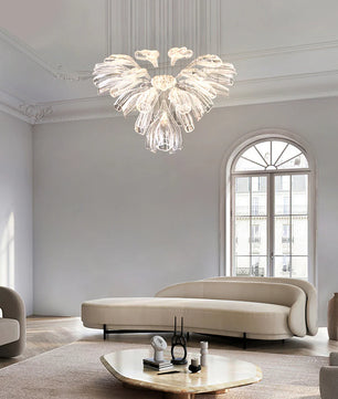 Glass Lotus Chandelier