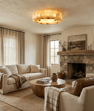 Sorian Alabaster Ceiling Light