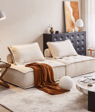 Cotton And Linen Fabric Sofa