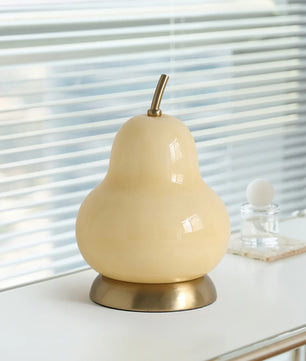 Pear Glass Built-in Battery Table Lamp