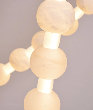 Alabaster Bead Multi-point Pendant Light