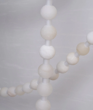 Alabaster Bead Multi-point Pendant Light