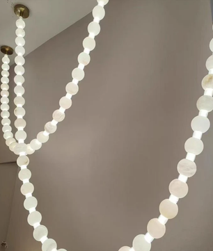 Alabaster Bead Multi-point Pendant Light