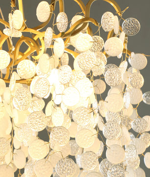 Shiro Noda Round Chandelier – Modern Brass & Glass Globe Ceiling Light for Dining Room