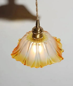 Tiffany Lotus Glass Pendant Light for Living Room S08