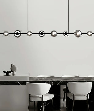 Brass Bar Glass Chandelier