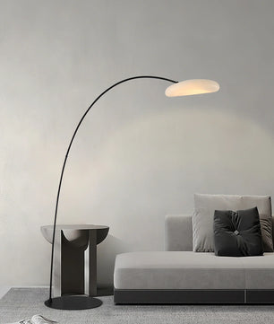 Mr Magoo Floor Lamp – Modern Minimalist Tall Standing Lamp for Living Room, Black & White