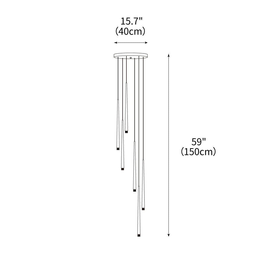 Slender Cone Chandelier