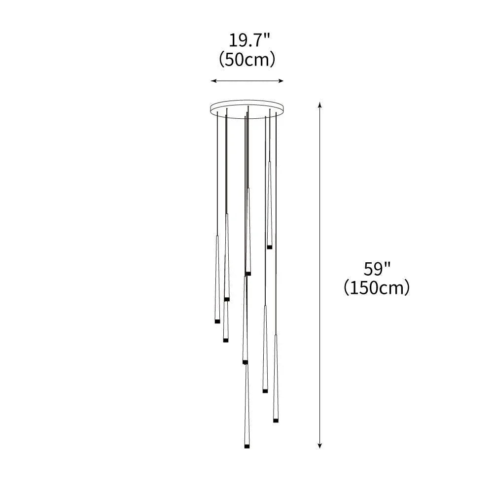 Slender Cone Chandelier