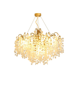Shiro Noda Round Chandelier – Modern Brass & Glass Globe Ceiling Light for Dining Room